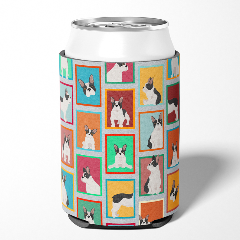 Lots of Black and White French Bulldog Can or Bottle Hugger Caroline's Treasures