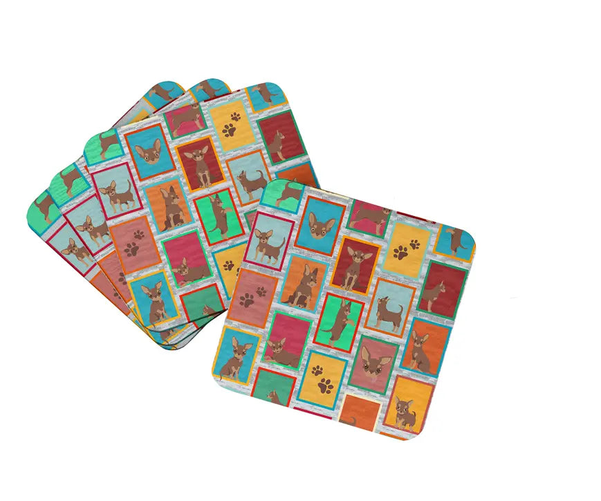 Lots of Chocolate Chihuahua Foam Coasters Caroline's Treasures