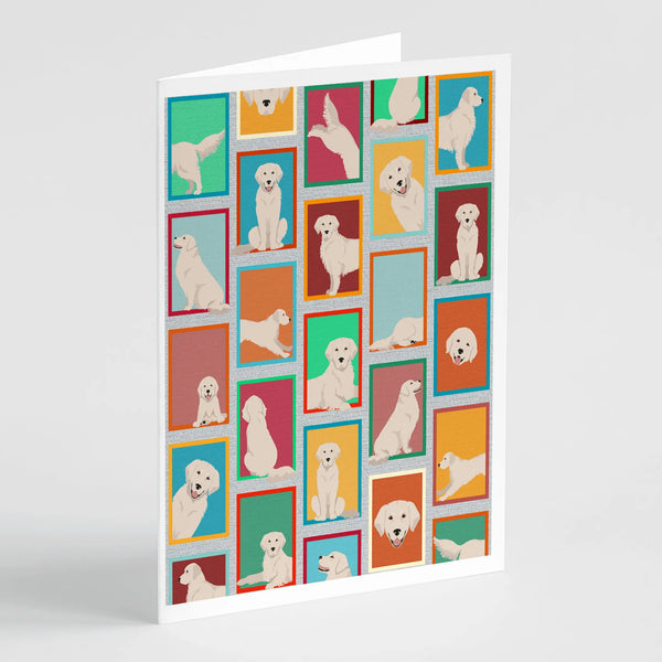 Lots of Cream Golden Retriever Greeting Cards Pack of 8 Caroline's Treasures