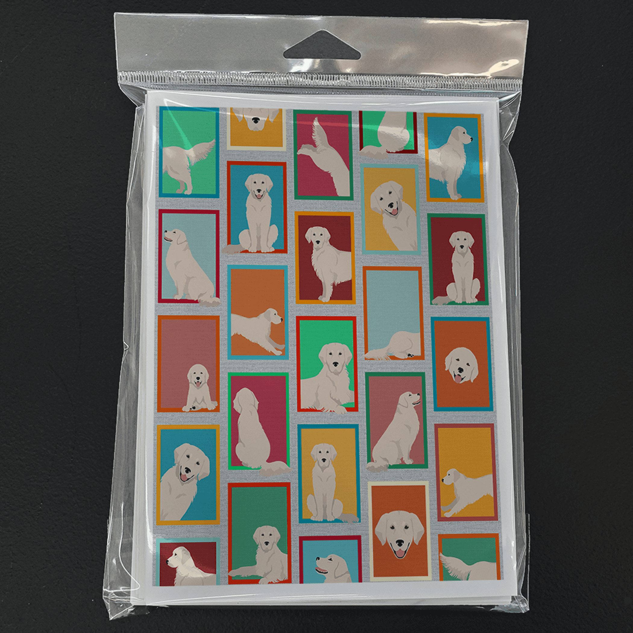 Lots of Cream Golden Retriever Greeting Cards Pack of 8 Caroline's Treasures