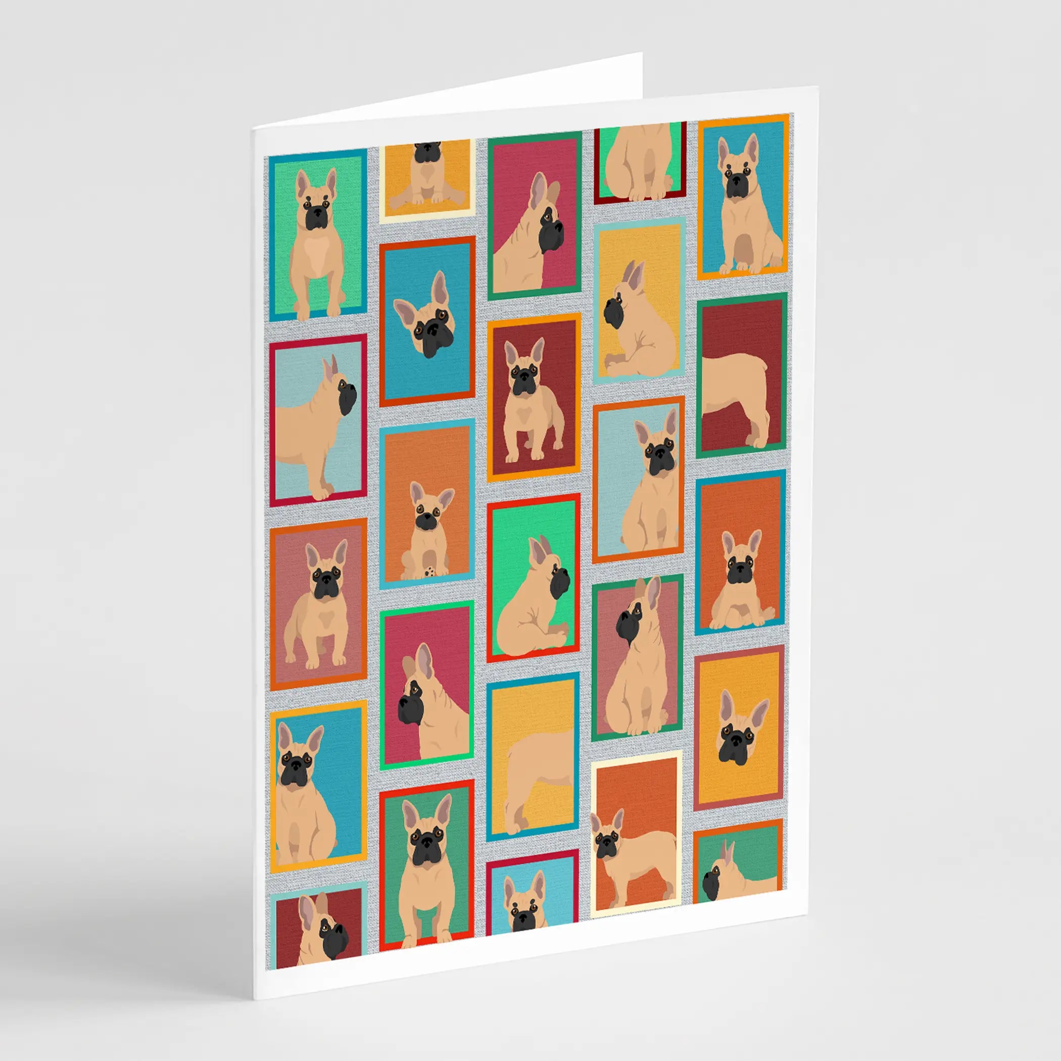 Lots of Fawn French Bulldog Greeting Cards Pack of 8 Caroline's Treasures