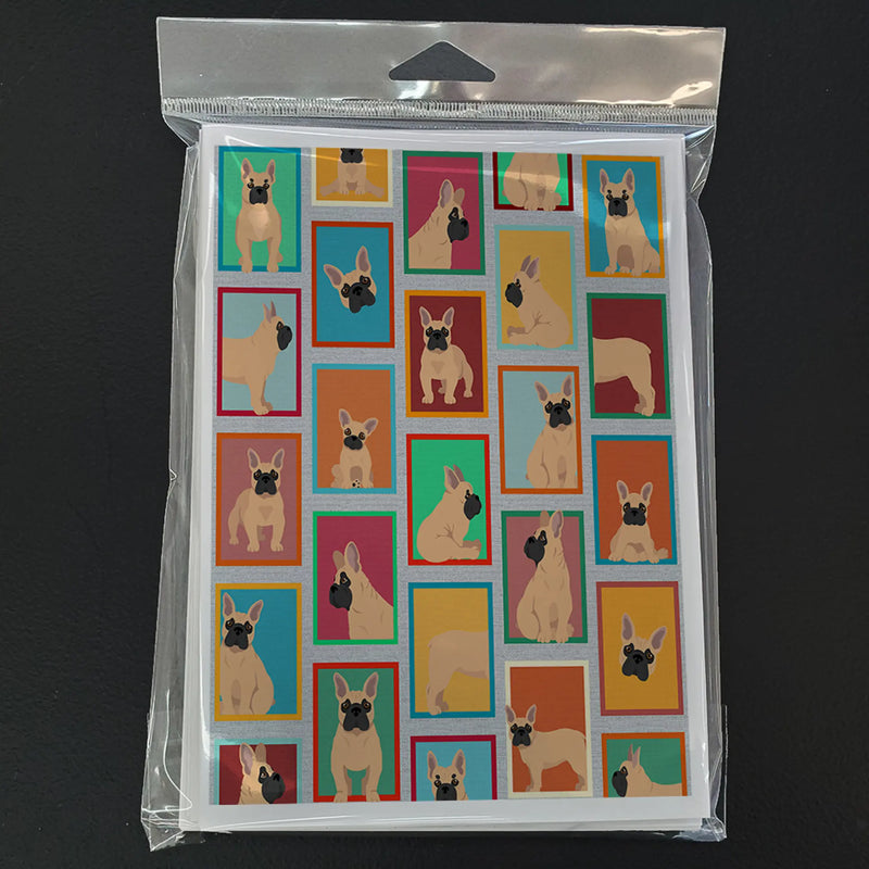 Lots of Fawn French Bulldog Greeting Cards Pack of 8 Caroline's Treasures