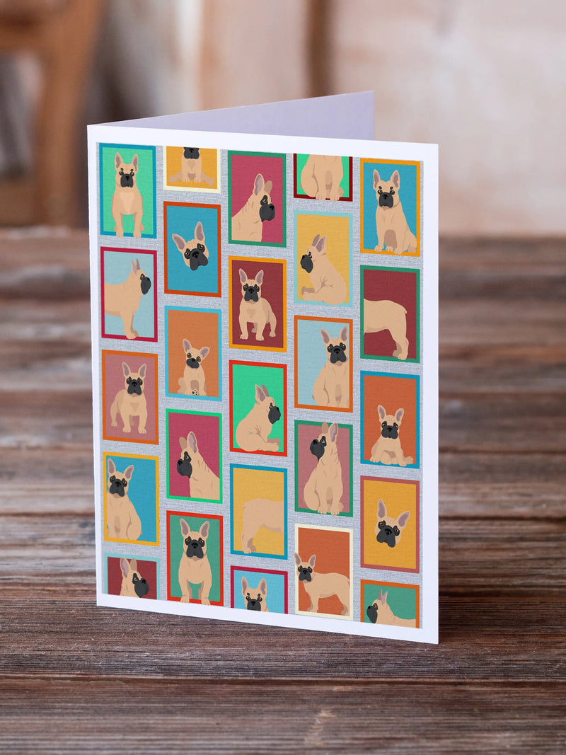 Lots of Fawn French Bulldog Greeting Cards Pack of 8 Caroline's Treasures