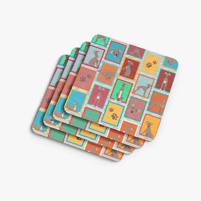 Lots of Fawn Italian Greyhound Foam Coasters Caroline's Treasures