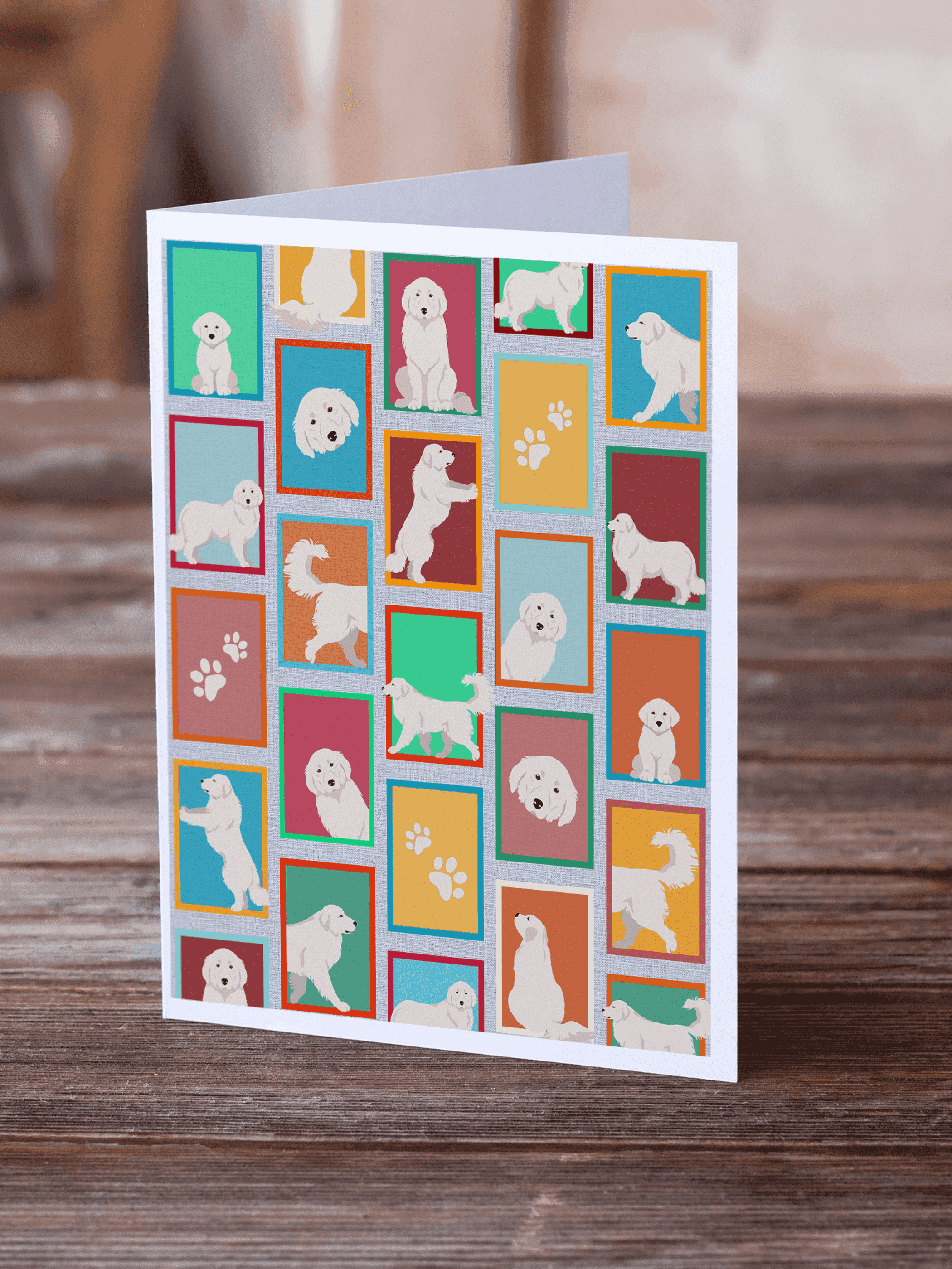 Lots of Great Pyrenees Greeting Cards Pack of 8 Caroline's Treasures