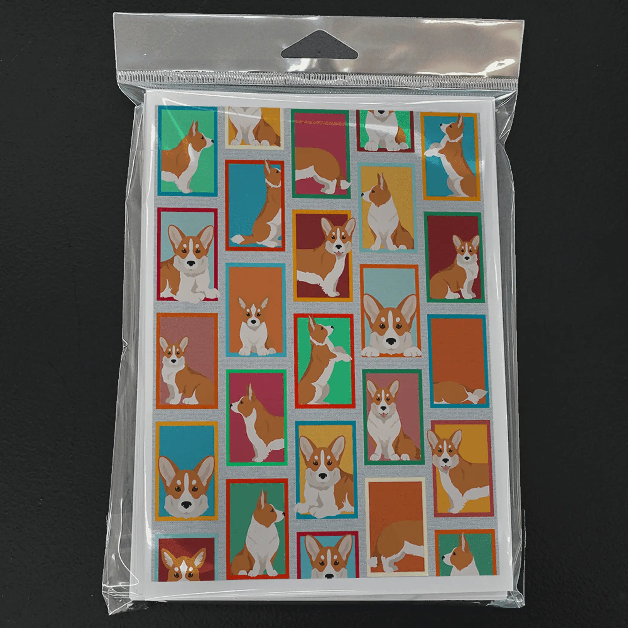Lots of Red Cardigan Corgi Greeting Cards Pack of 8 Caroline's Treasures