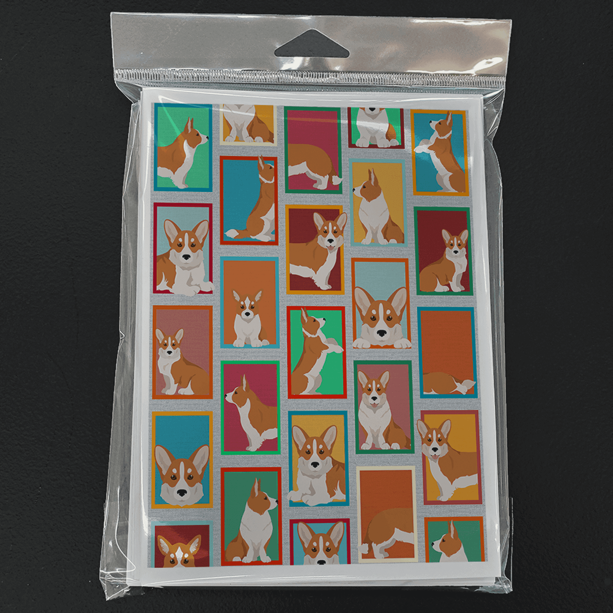 Lots of Red Cardigan Corgi Greeting Cards Pack of 8 Caroline's Treasures