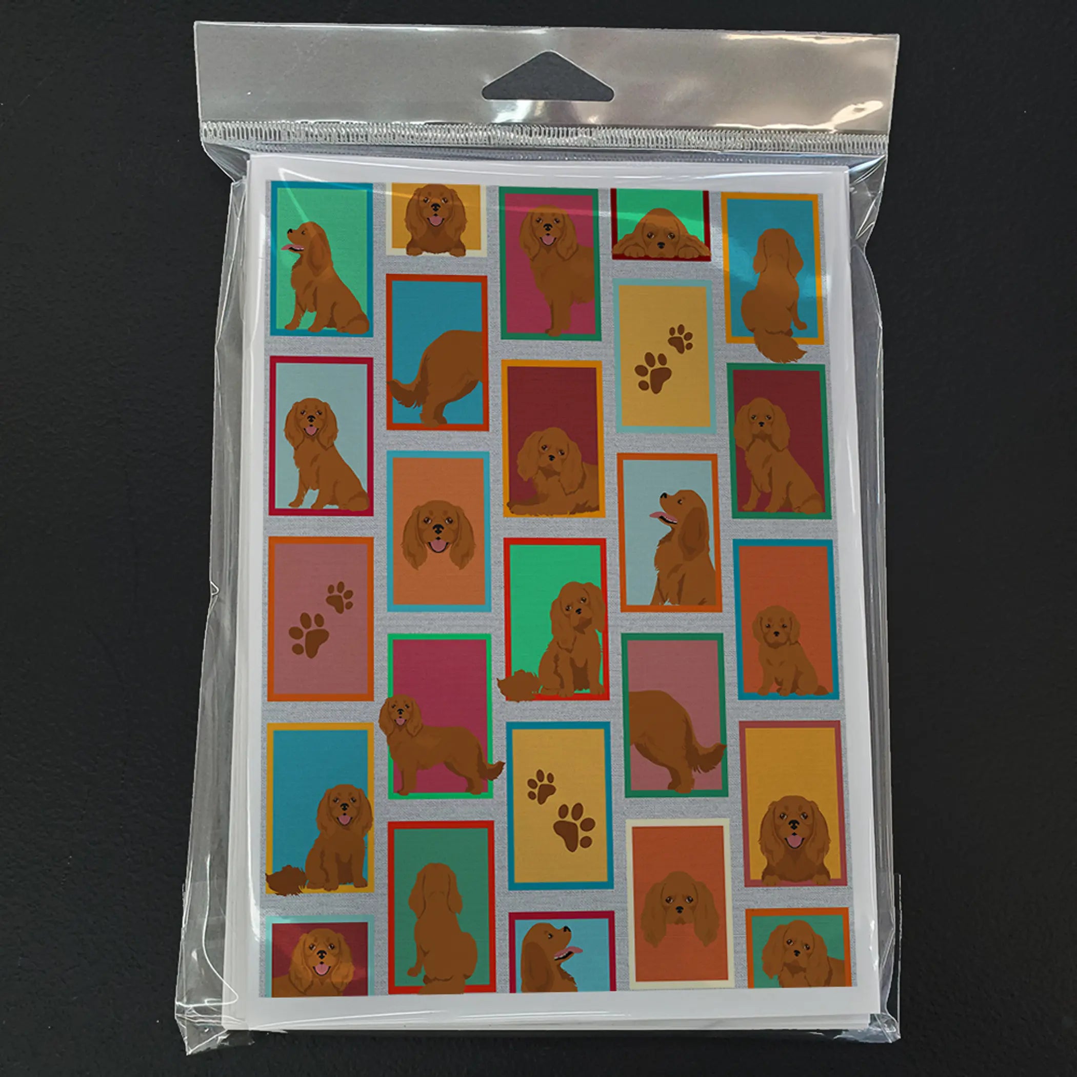 Lots of Ruby Cavalier Spaniel Greeting Cards Pack of 8 Caroline's Treasures