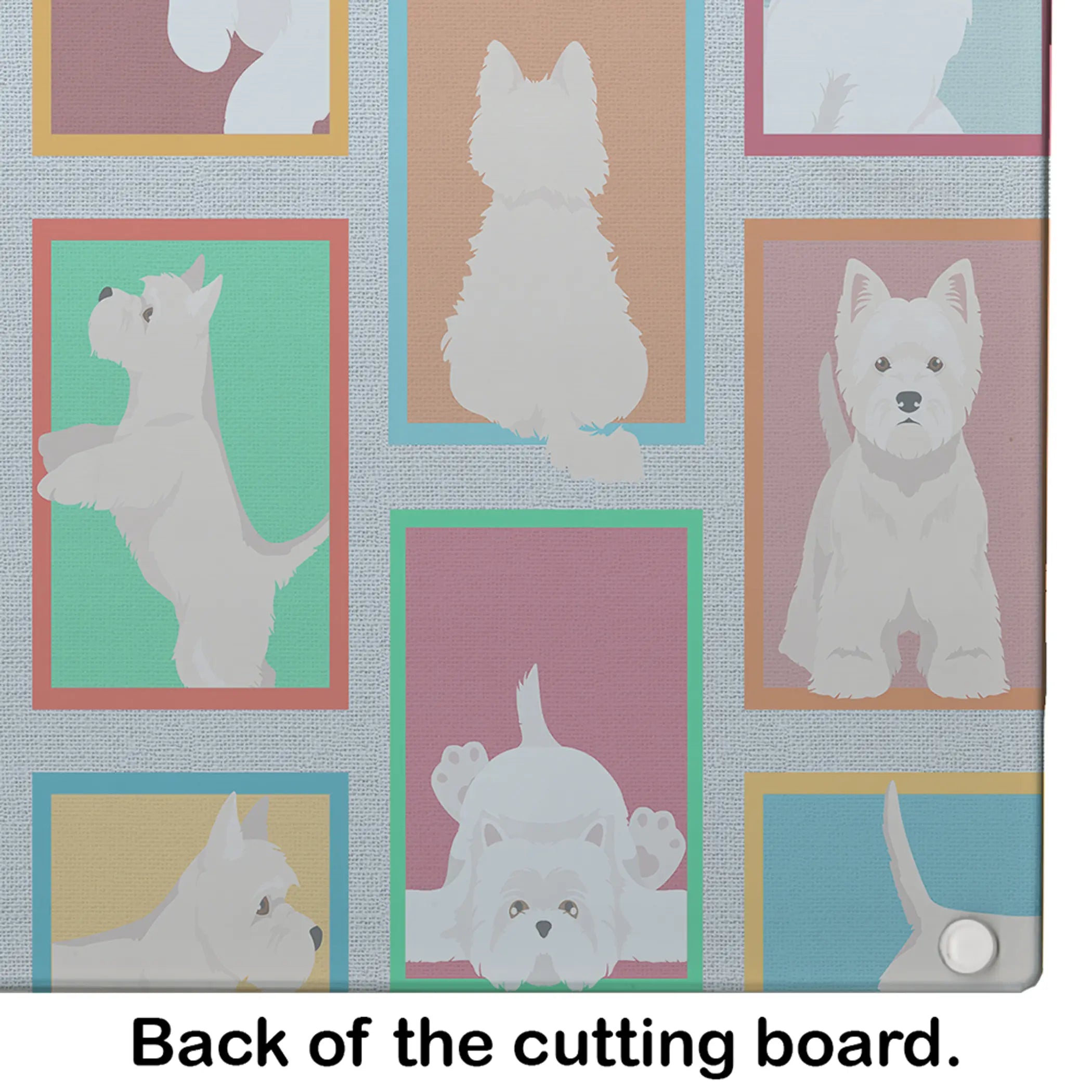 Lots of Westie Glass Cutting Board Caroline's Treasures