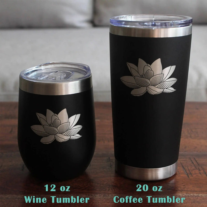 Lotus Flower Whiskey Rocks Glass - Lotus Gifts and Decor Bevvee