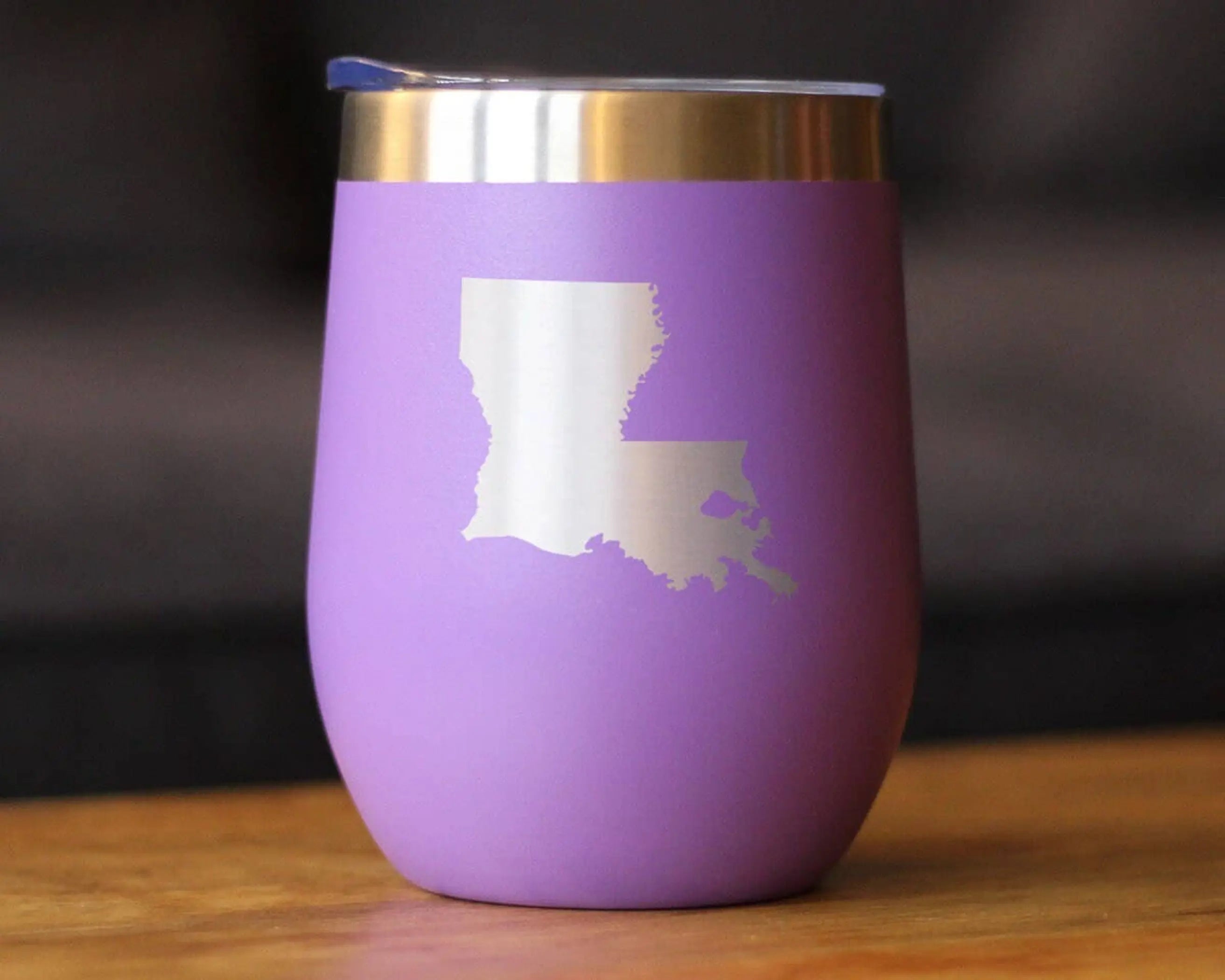 Louisiana Outline Insulated Wine Tumbler - Louisianans Gifts Bevvee