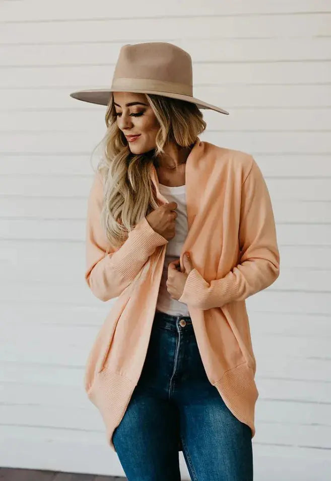 Love Goes On Long Sleeve Open Cardi Stay Warm in Style