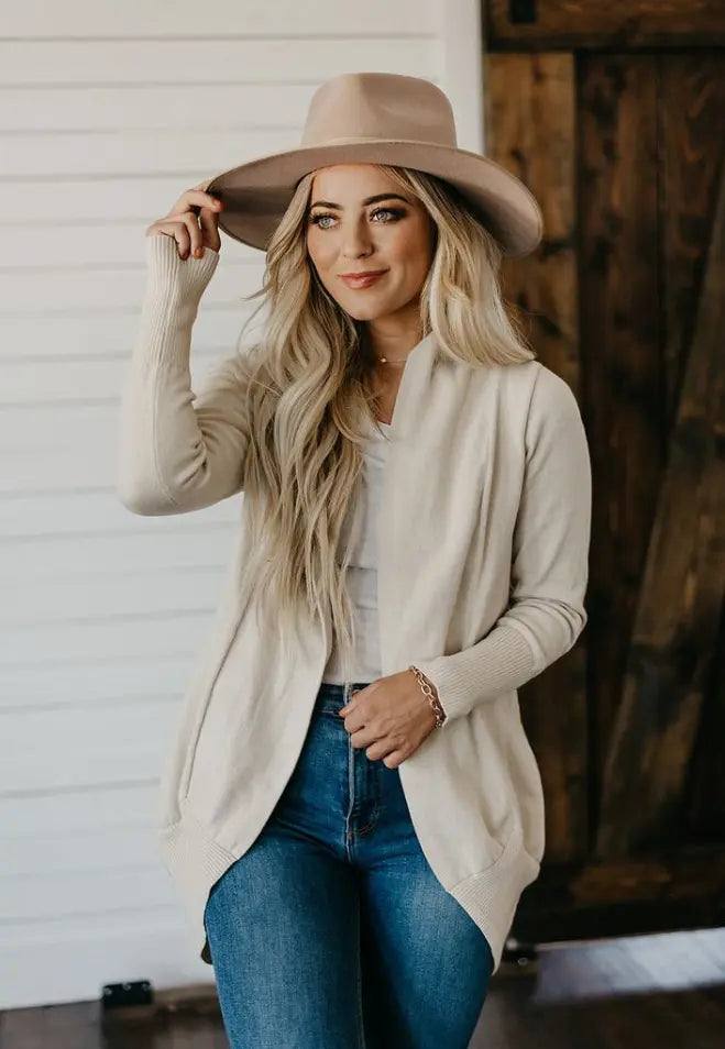 Love Goes On Long Sleeve Open Cardi Stay Warm in Style