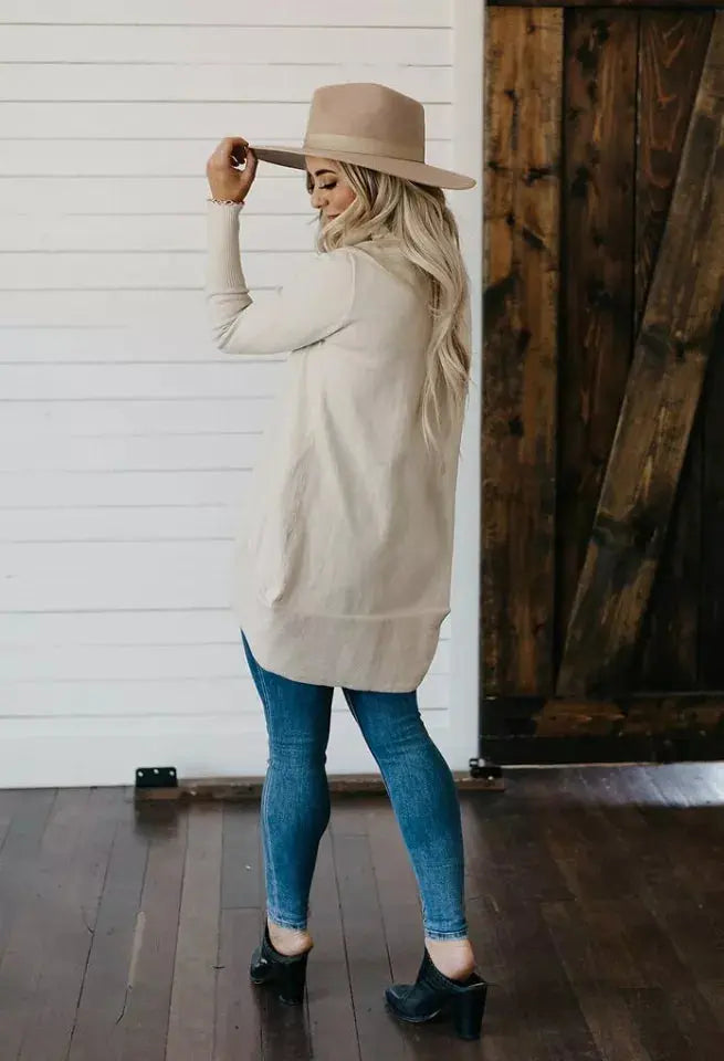 Love Goes On Long Sleeve Open Cardi Stay Warm in Style