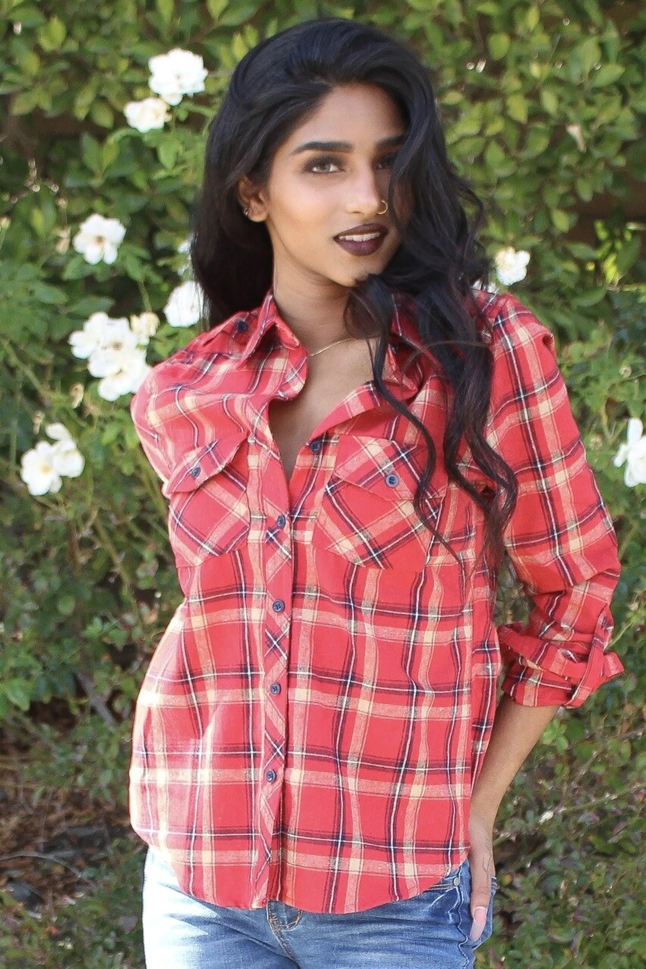 Love Sleeves Check Pattern Shirt SurelyMine