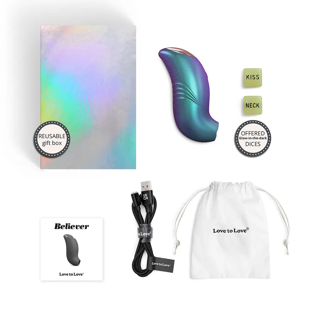 Love to Love Believer Iridescent Turquoise - GreatEagleInc