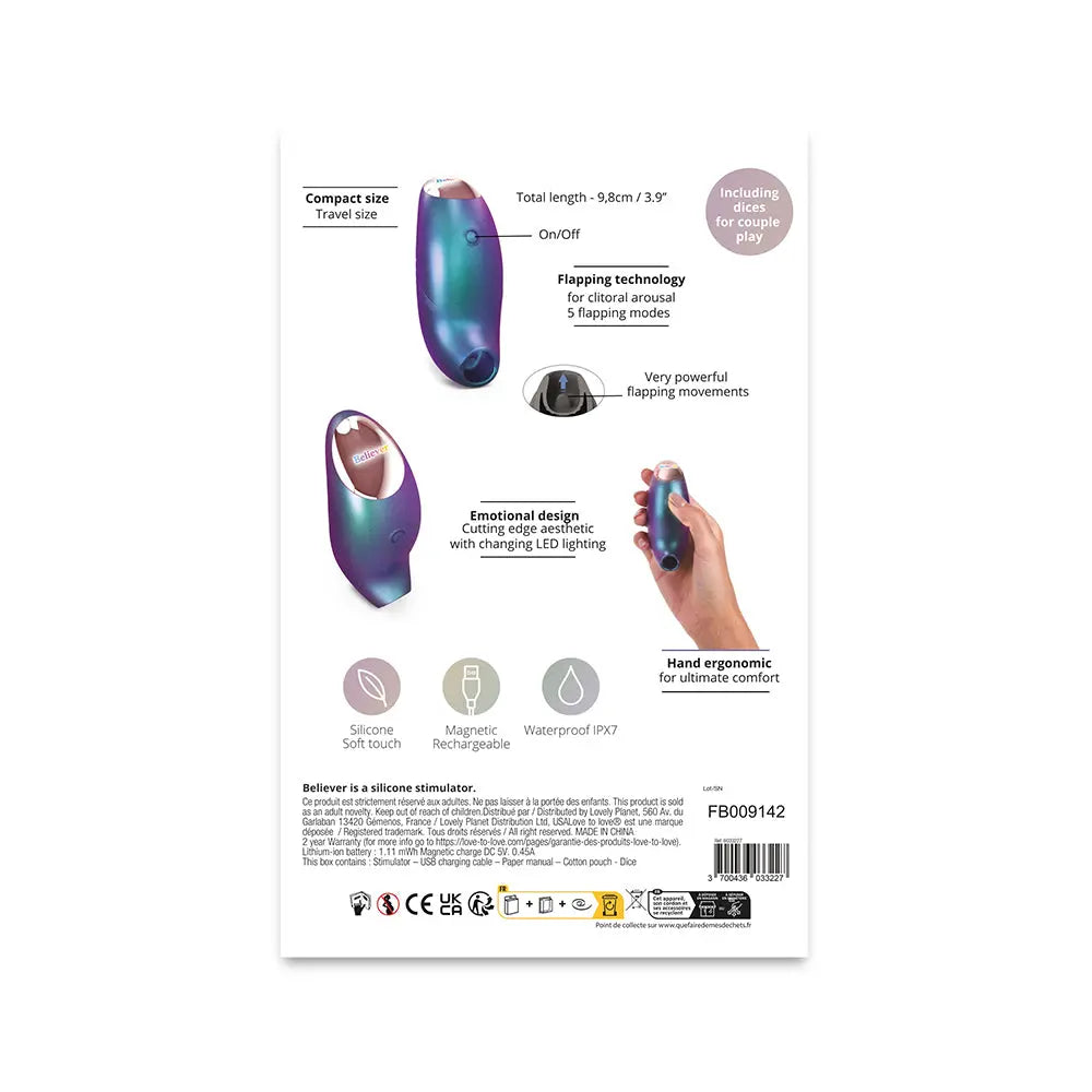 Love to Love Believer Iridescent Turquoise - GreatEagleInc