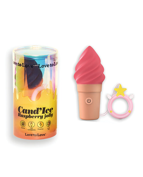 Love to Love Cand'ice Ice Cream Cone Stimulator - Raspberry Jolly - GreatEagleInc