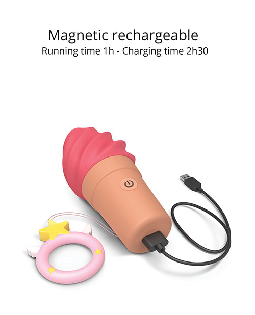 Love to Love Cand'ice Ice Cream Cone Stimulator - Raspberry Jolly - GreatEagleInc