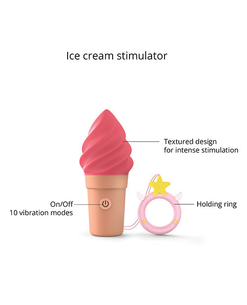 Love to Love Cand'ice Ice Cream Cone Stimulator - Raspberry Jolly - GreatEagleInc