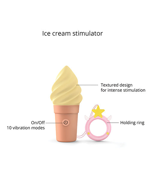 Love to Love Cand'ice Ice Cream Cone Stimulator - Vanilla Pop - GreatEagleInc