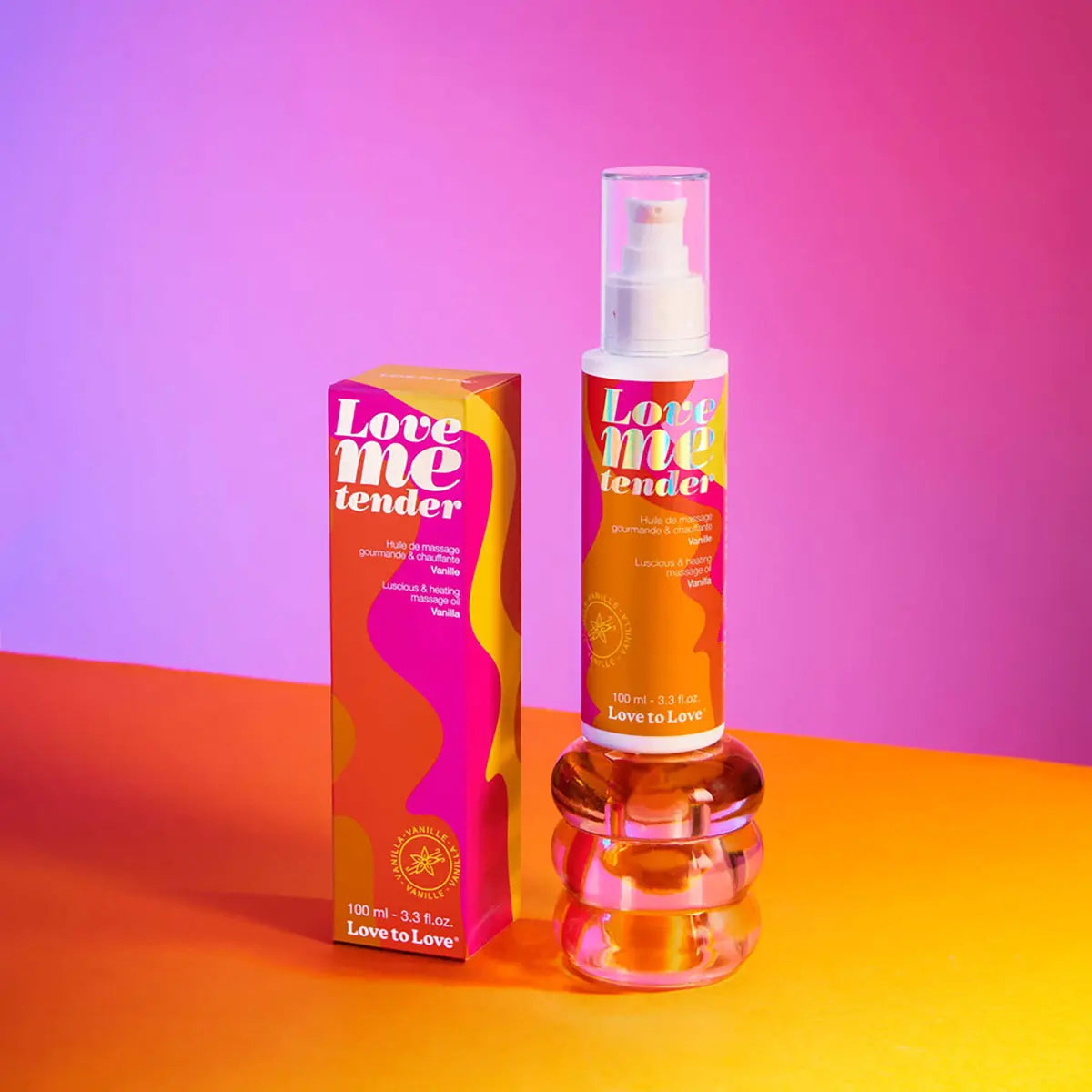 Love to Love Love Me Tender Luscious & Heating Massage Oil Vanilla 3.3 oz. Lovely Planet