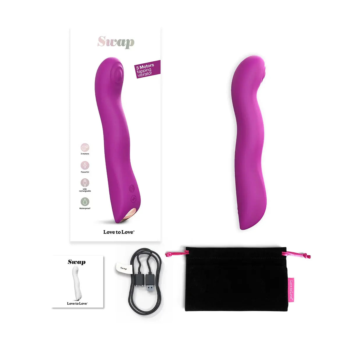 Love to Love Swap Tapping Vibrator - Sweet Orchid Lovely Planet