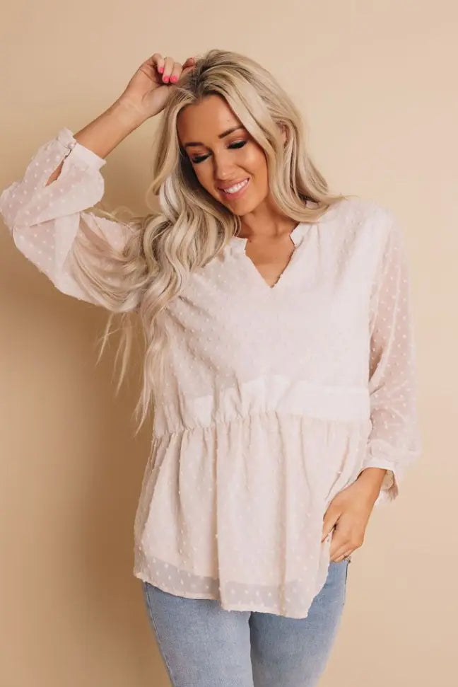 Lovin' Myself Dotted Top Stay Warm in Style
