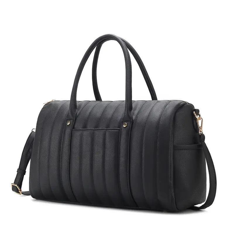 Luana Quilted Vegan Leather Women's Duffle Bag MKF Colletion by Mia K.