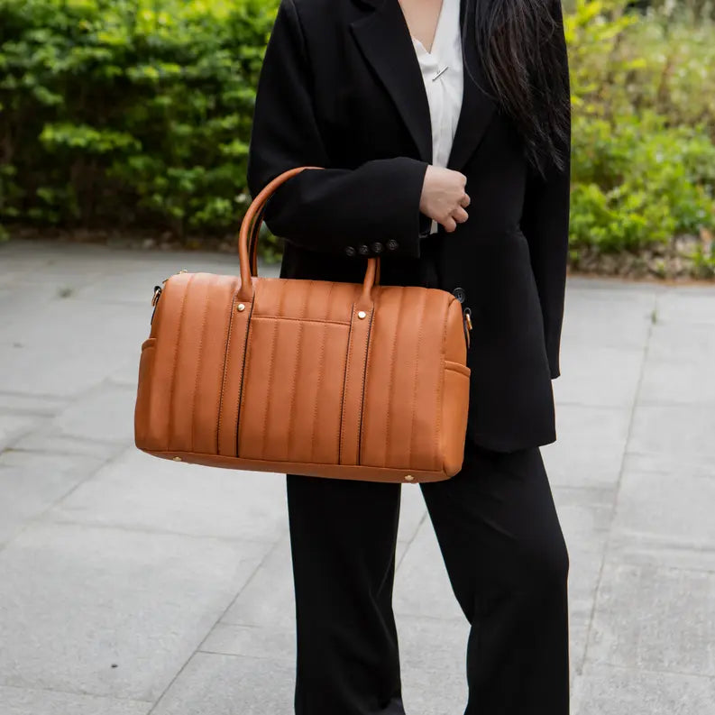 Luana Quilted Vegan Leather Women's Duffle Bag MKF Colletion by Mia K.