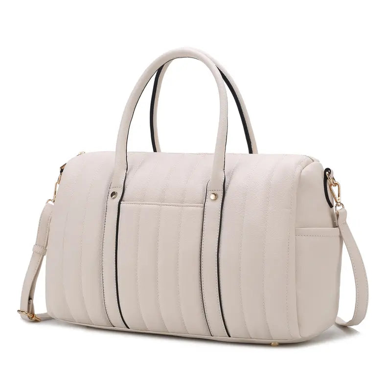 Luana Quilted Vegan Leather Women's Duffle Bag MKF Colletion by Mia K.