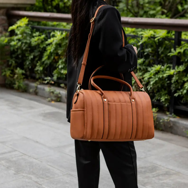 Luana Quilted Vegan Leather Women's Duffle Bag MKF Colletion by Mia K.