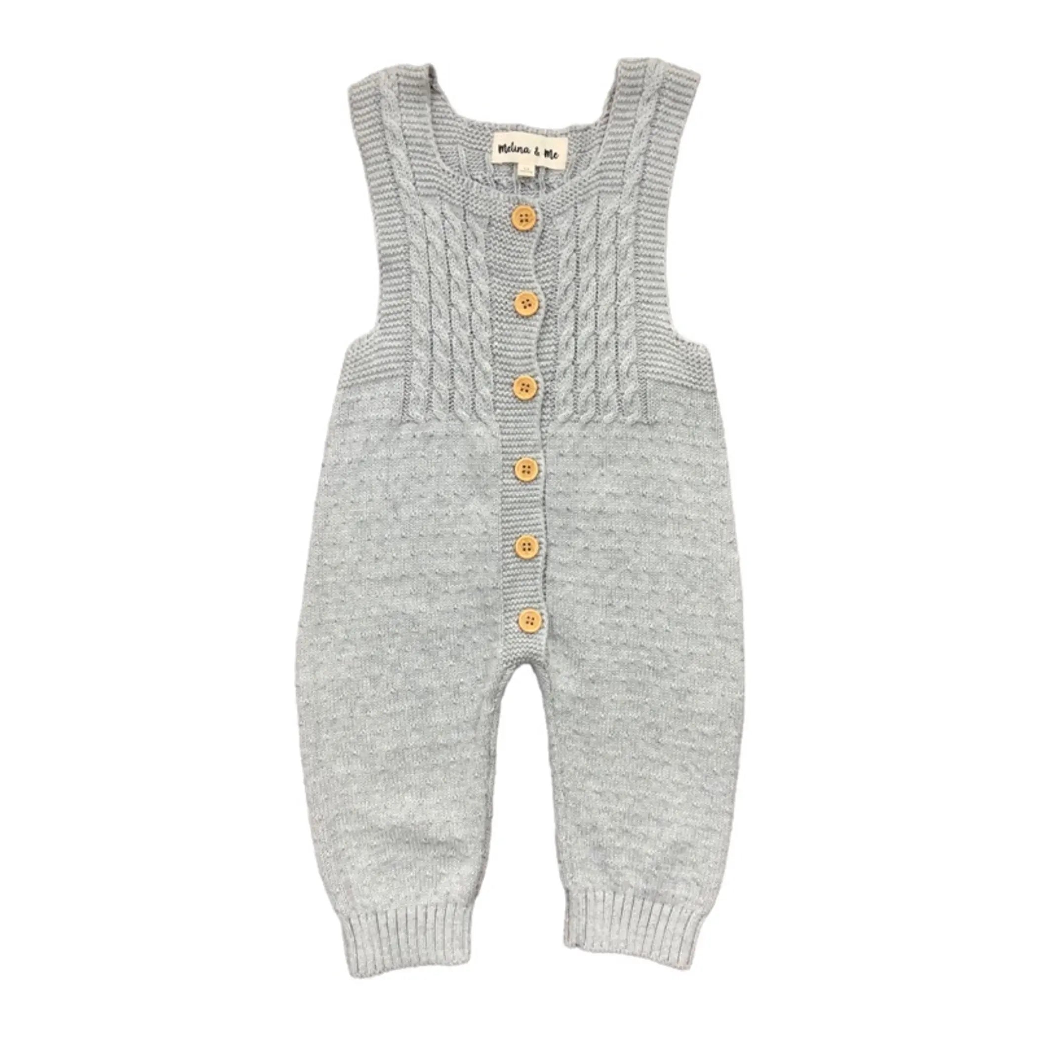 Luca Knit Romper (Gray) Melina & Me