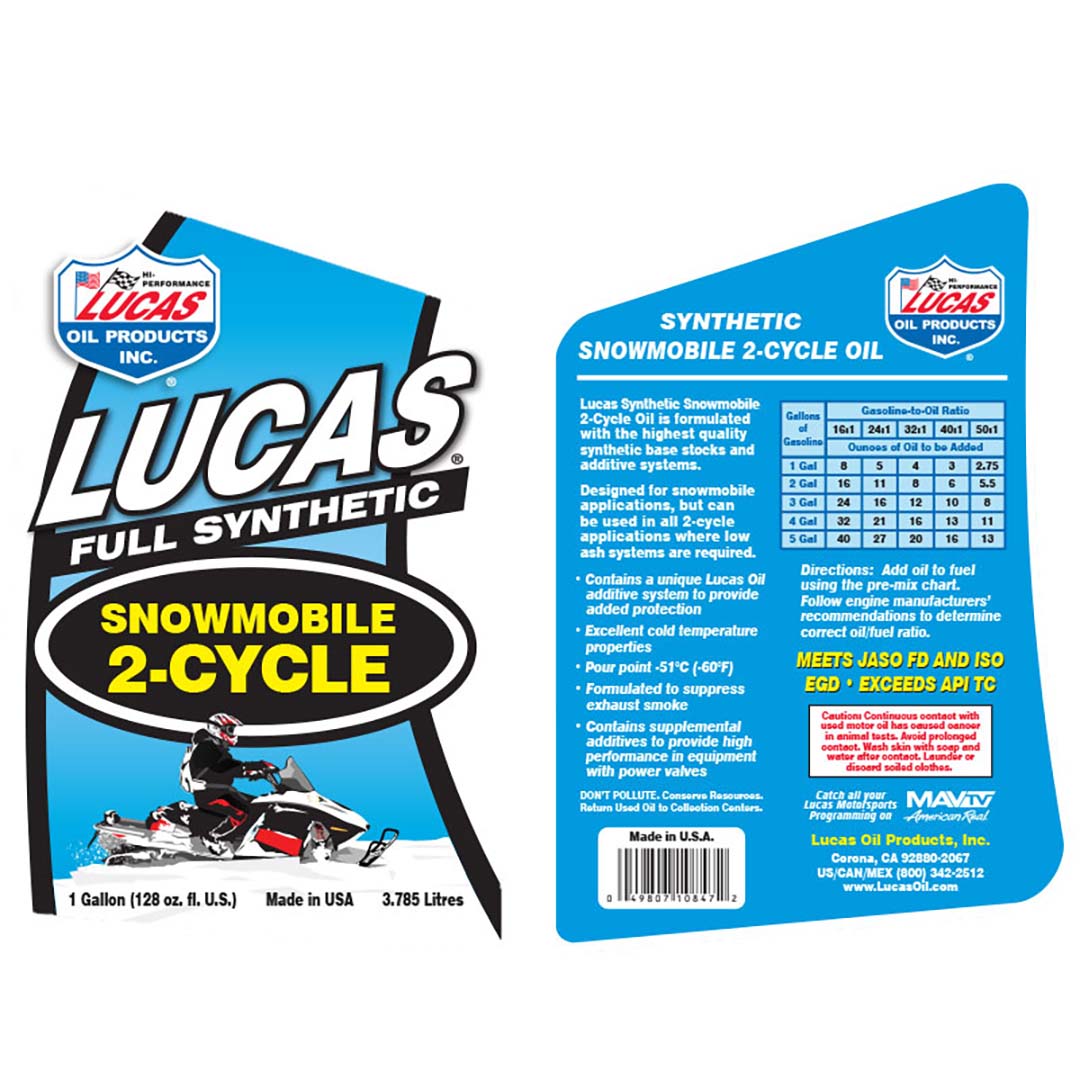 Lucas Oil Synthetic 2-cycle Snowmobile Oil - 1 Gallon LUCASOIL