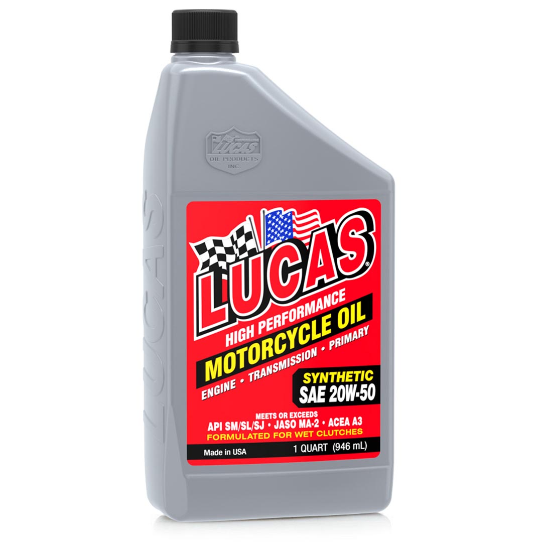 Lucas Oil Synthetic Sae 20w-50 Motorcycle With Moly - 1 Quart LUCASOIL