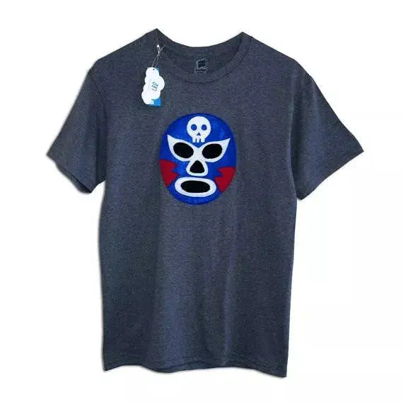 Luchador Azul - Blue Mexican Wrestler Men's T-Shirt Mi Cielo