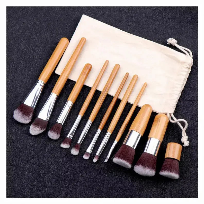 Lucky Beauty Bamboo Brush Set of 11 pieces Vista Shops