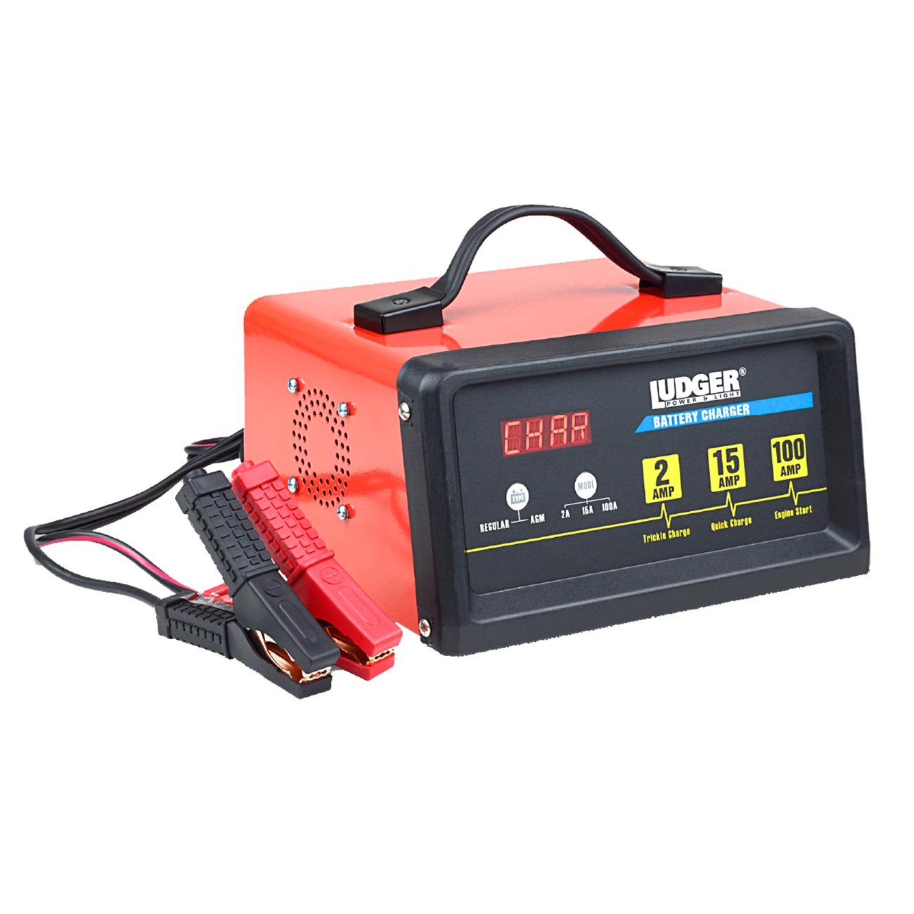 Ludger Batery Charger - 3 Modes: 12-volt/2a 12-volt/15a And 12-volt/100a Engine Nippon