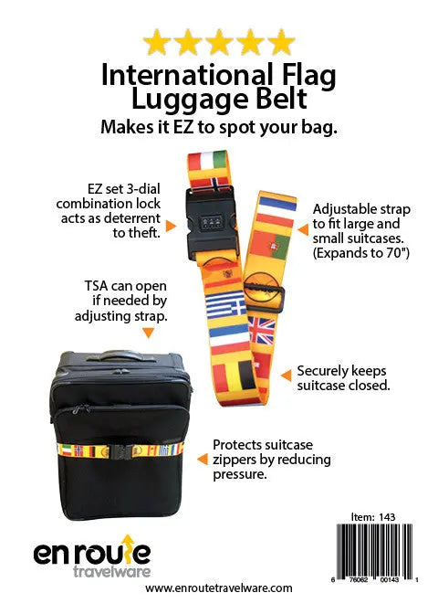 Luggage Belt with Lock (#143) En Route Travelware