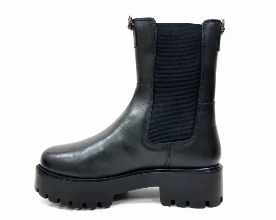 Luna Black Mid-calf Chelsea Oobash