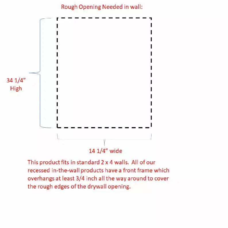 Luna Recessed Medicine Cabinet WG Wood Products, LLC