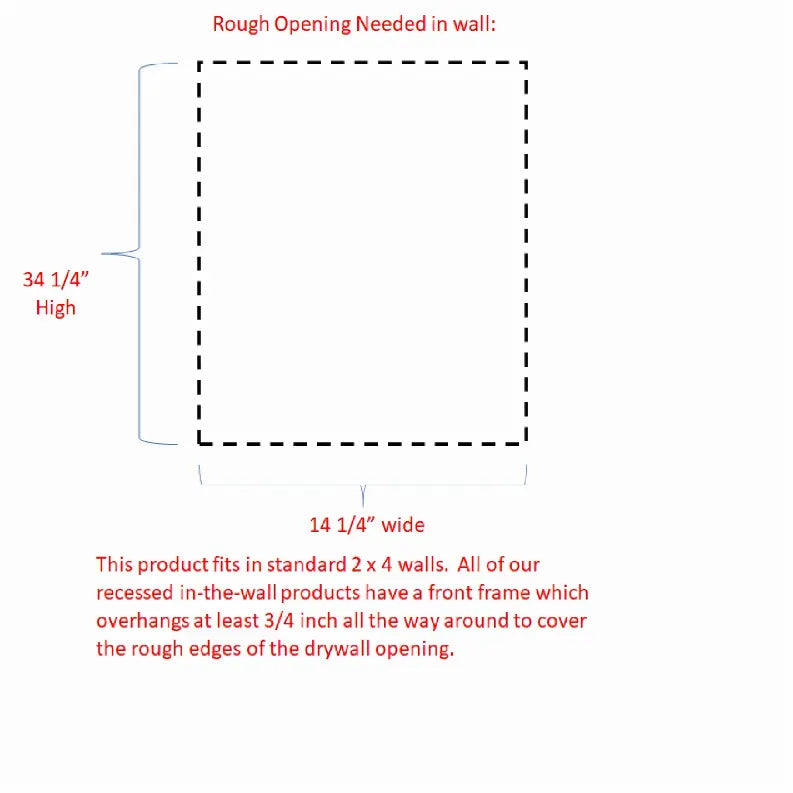 Luna Recessed Medicine Cabinet WG Wood Products, LLC