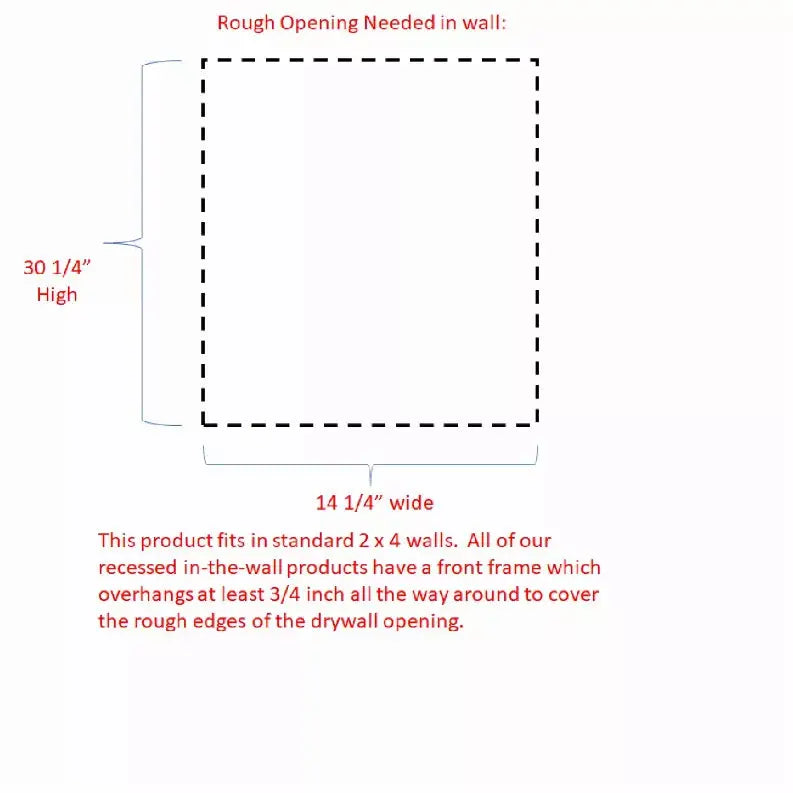 Luna Recessed Medicine Cabinet WG Wood Products, LLC