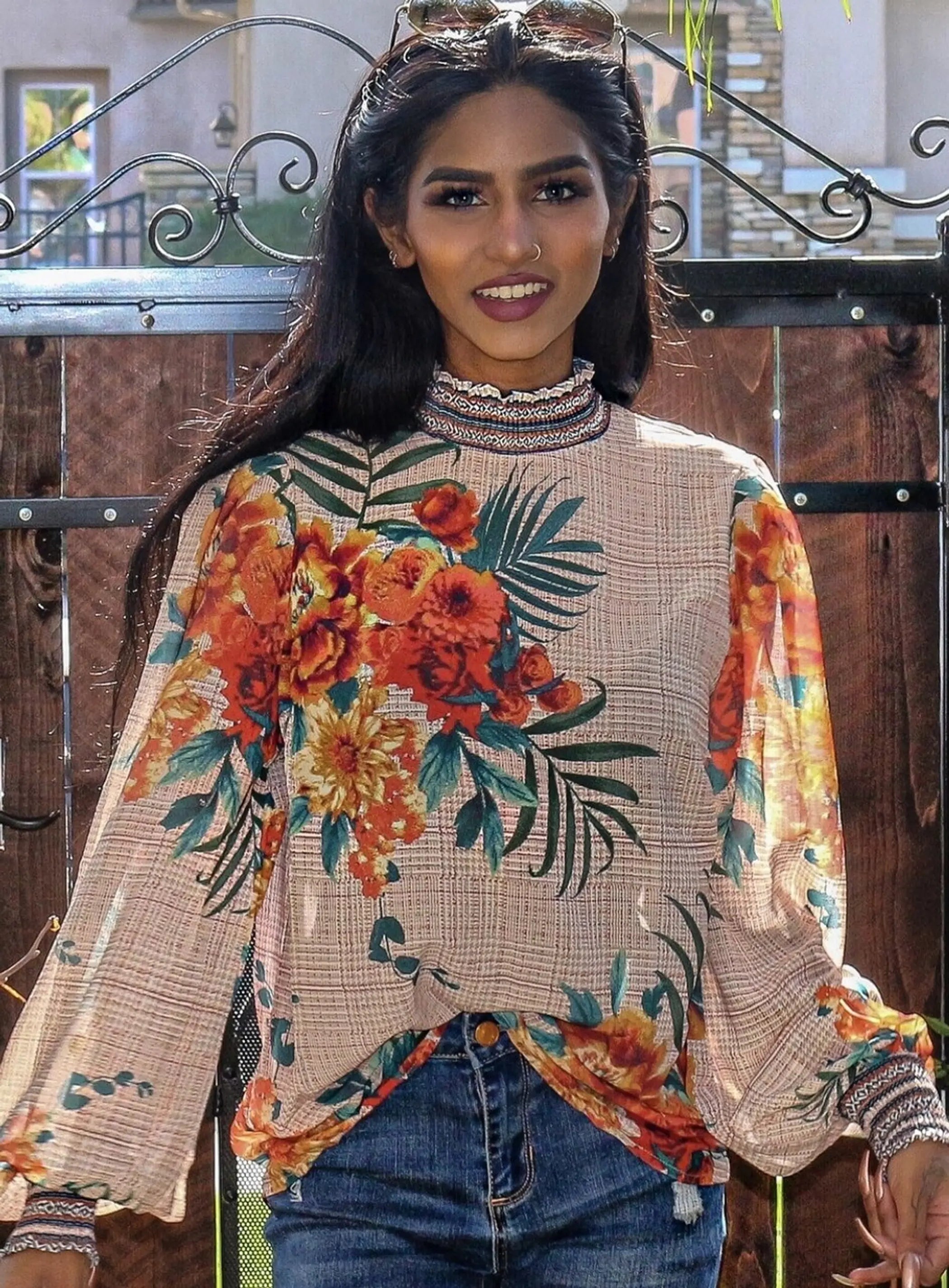 Lush Tropical Floral Top SurelyMine
