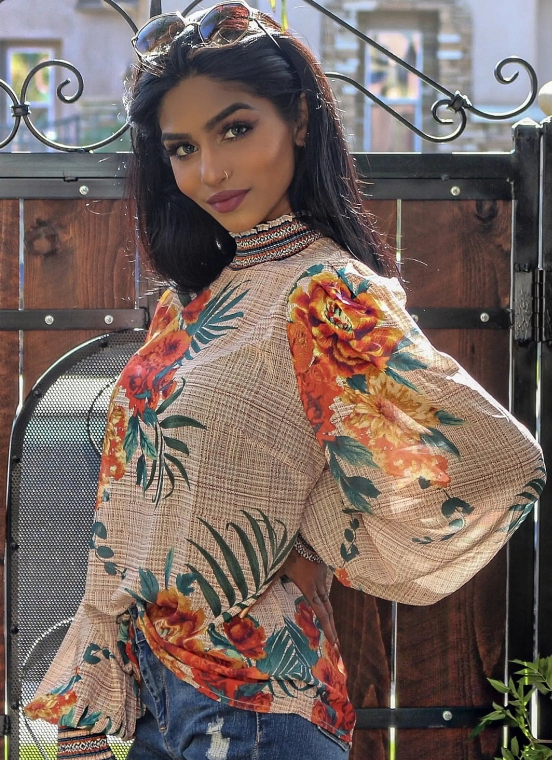 Lush Tropical Floral Top SurelyMine