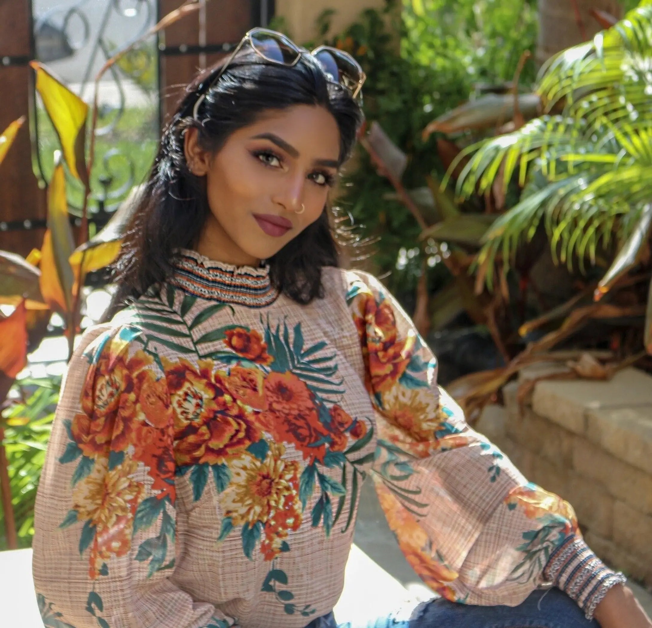 Lush Tropical Floral Top SurelyMine