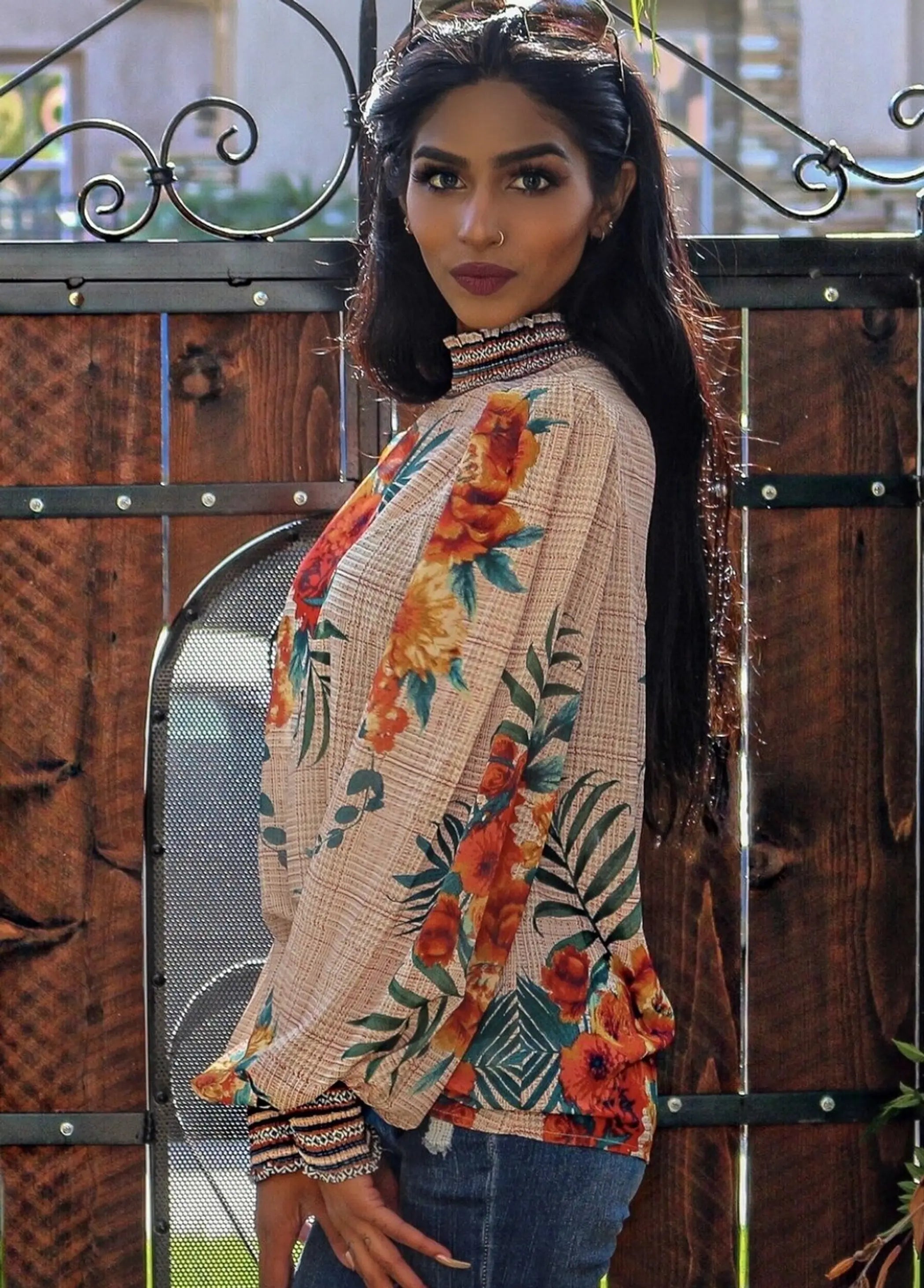 Lush Tropical Floral Top SurelyMine