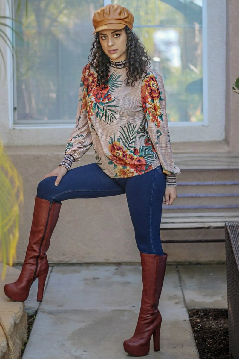 Lush Tropical Floral Top SurelyMine