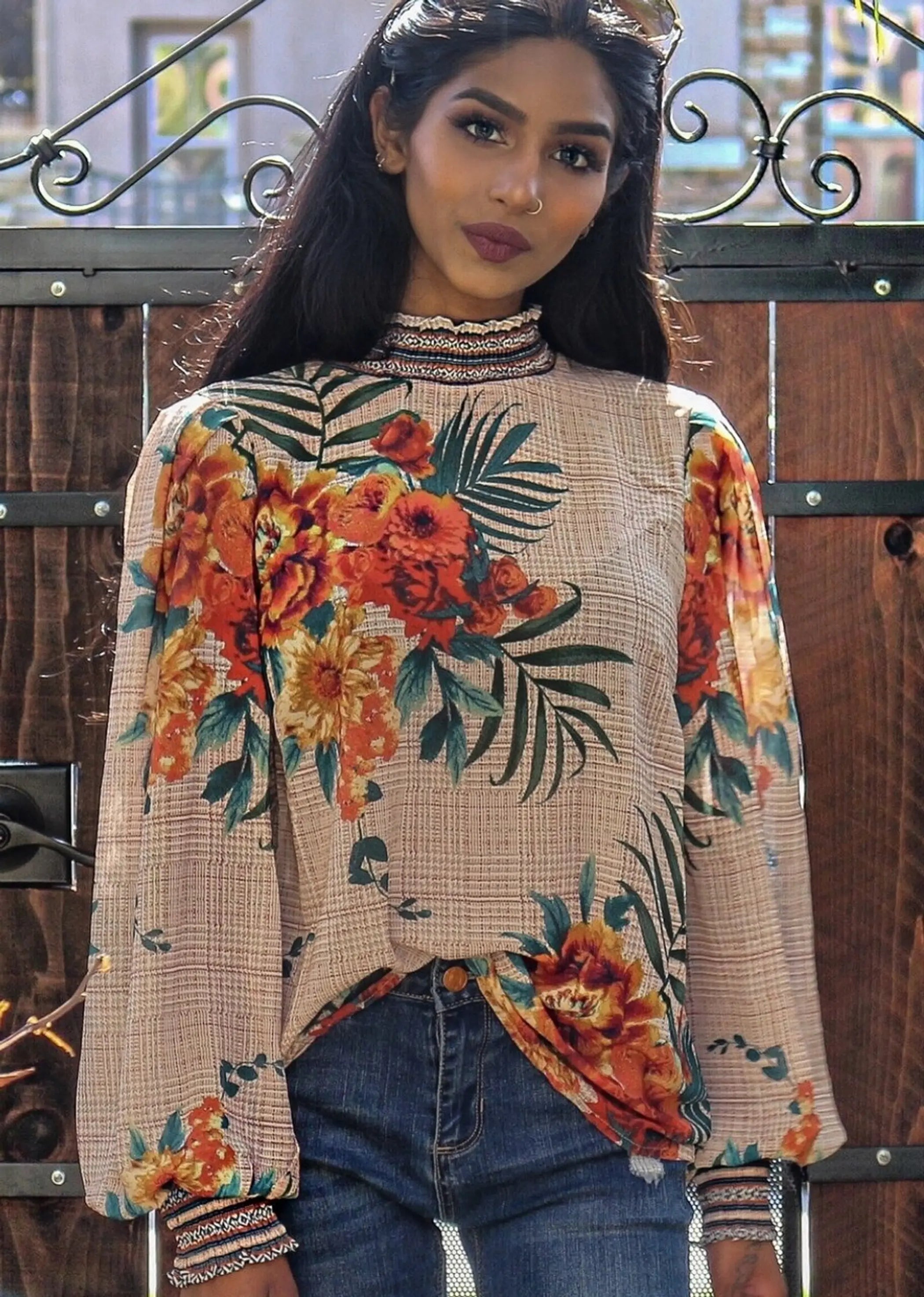 Lush Tropical Floral Top SurelyMine