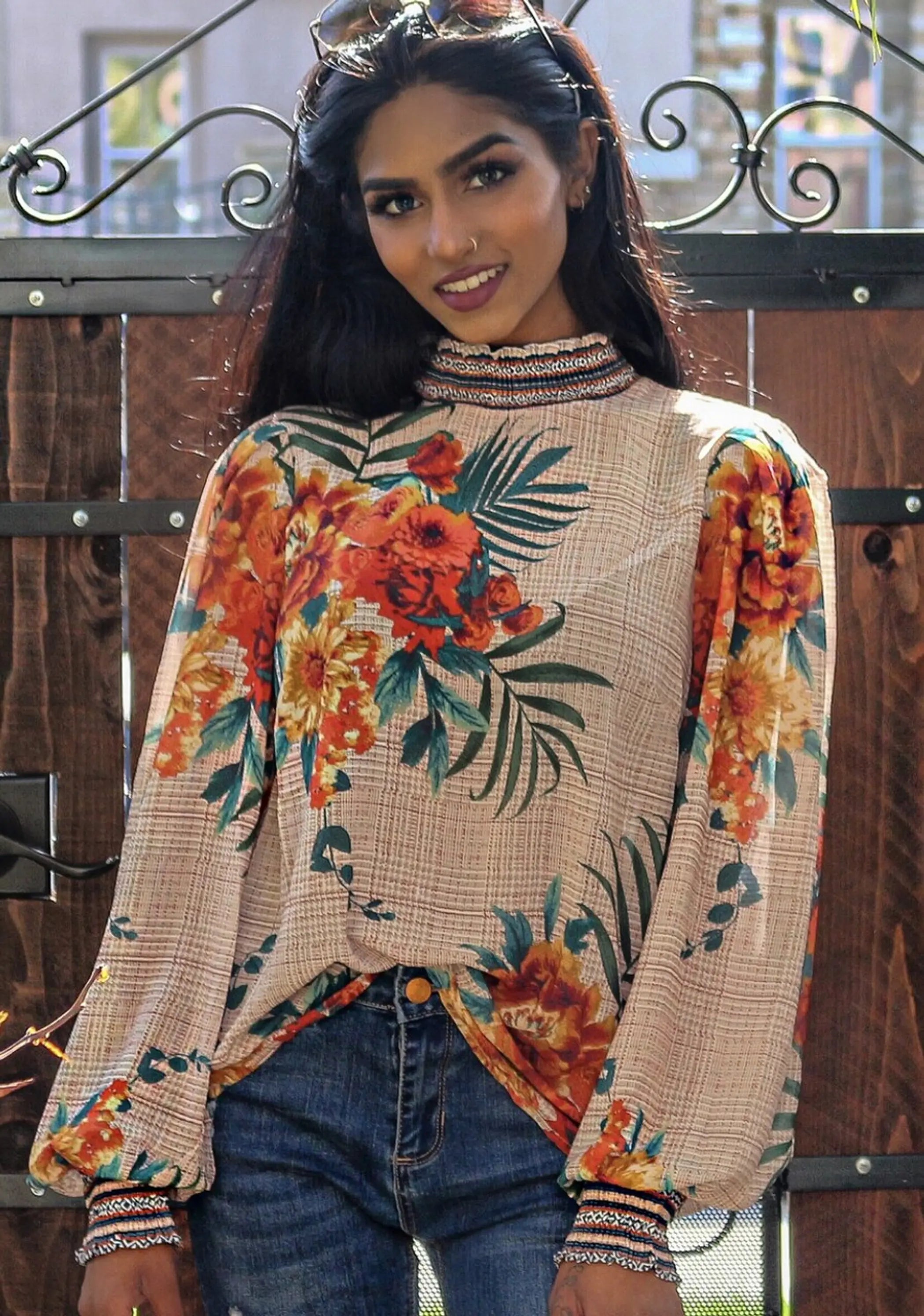 Lush Tropical Floral Top SurelyMine
